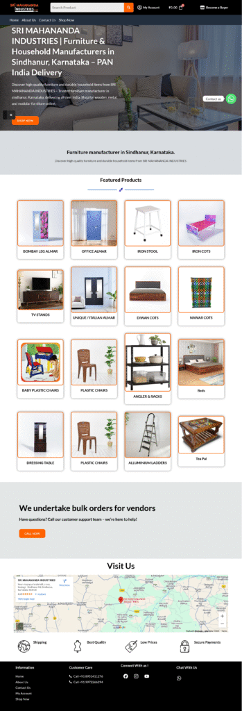 Screenshot 2025 07 17 at 14 59 40 Furniture manufacturer in Sindhanur Karnataka